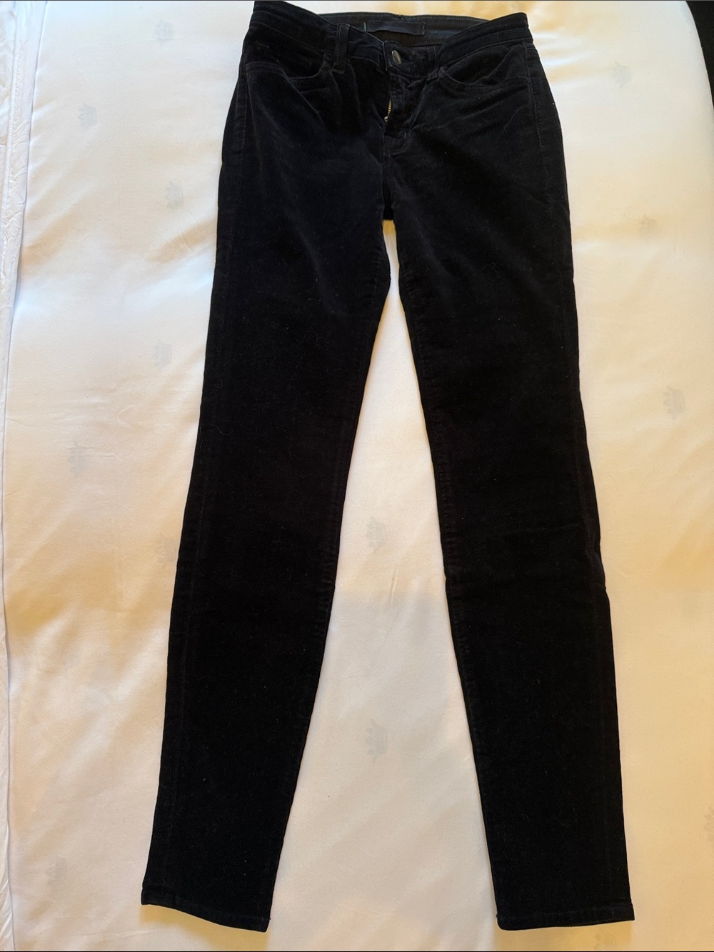 Black Slim Velour Jeans